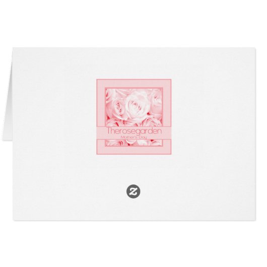 Twin Sister Happy Mother Day Rose Card (Rückseite Horizontal)