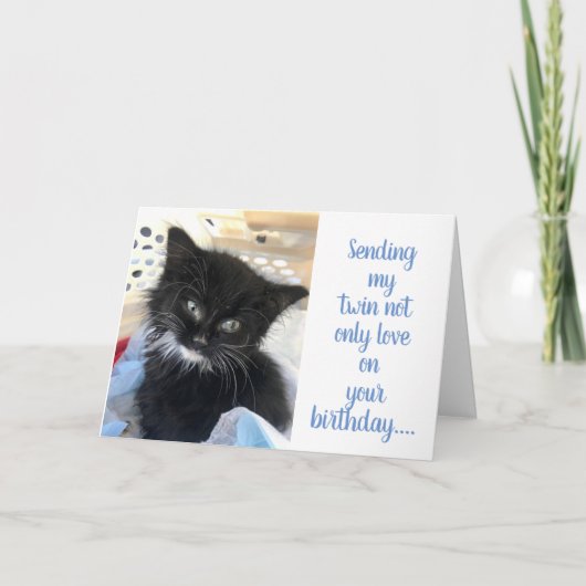 **TWIN SISTER** IHREN GEBURTSTAG WÜNSCHEN & VERSPR KARTE (Vorderseite)