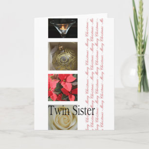Twin Sister Merry Weihnachtskarte Feiertagskarte