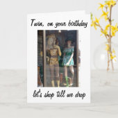 **TWIN SISTER**MITTAG UND EINKAUFSZEITEN AM GEBURT KARTE (Gelbe Blume)