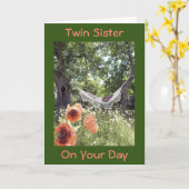 **TWIN SISTER** RELAX / ES IST IHR TAG KARTE (Gelbe Blume)