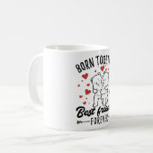 Twin Sister Twins Geschenk Kaffeetasse (Vorderseite Links)