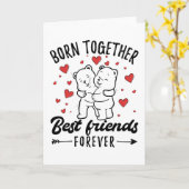 Twin Sister Twins Karte (Gelbe Blume)