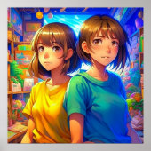 Twin Sisters | Anime Girls Poster (Vorne)