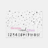 Twin Sisters Minimalistisch Trendy Monte Meilenste Fleecedecke (Vorderseite (Horizontal))