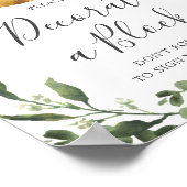 Twin Sloth Baby Dusche Dekorieren ein Blockzeichen Poster (Ecke)