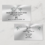 Twin Snake Heads Logo, Fangs Bared - Security Busi Visitenkarte (Vorne/Hinten)