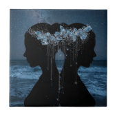Twin Souls Beneath the Stars Fliese (Vorderseite)