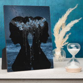 Twin Souls Beneath the Stars Fotoplatte