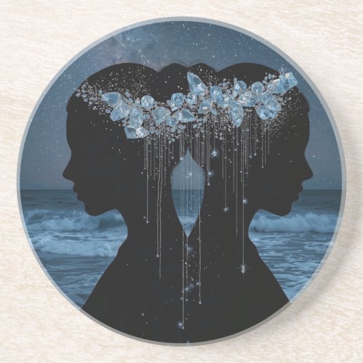 Twin Souls Beneath the Stars Getränkeuntersetzer (Vorne)