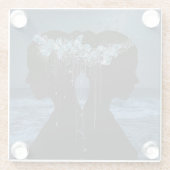 Twin Souls Beneath the Stars Glasuntersetzer (Rückseite)