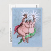 Twin Stars Castor und Pollux von Gillray Postkarte (Vorne/Hinten)
