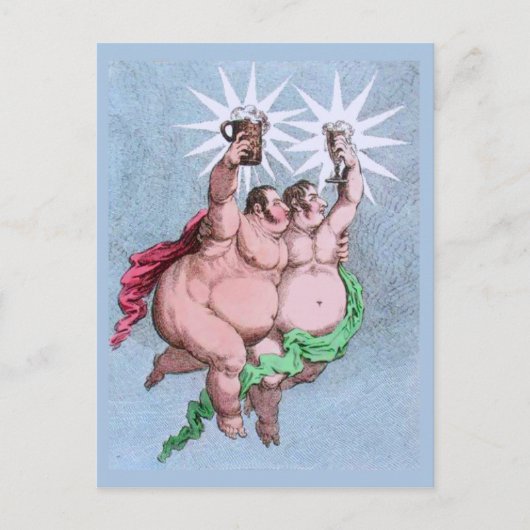 Twin Stars Castor und Pollux von Gillray Postkarte (Vorderseite)