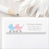 Twin Stwalzen Baby ShowRücksendeadressen-Aufkleber (Insitu)