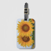 Twin Sunflowers Gepäckmarke Gepäckanhänger (Vorderseite Vertikal)