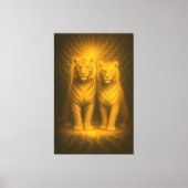 Twin Sunlit Guardians | ManJiangHong Fine Art   Leinwanddruck (Vorderseite)