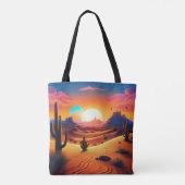 Twin Suns Wüste Landschaft - Celestial Cactus Hori Tasche (Rückseite)