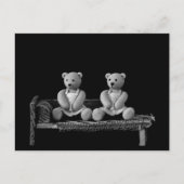 Twin Teddy Bears Postkarte (Vorderseite)