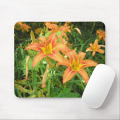 Twin Tiger Lilies Mousepad (Mit Mouse)