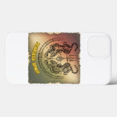 Twin Tigers Sak Yant iPhone Case | Furchtloser Gei (Rückseite (Horizontal))