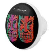 Twin Tiki Skulptur Thunder_Cove Keramikknauf (Rechts)