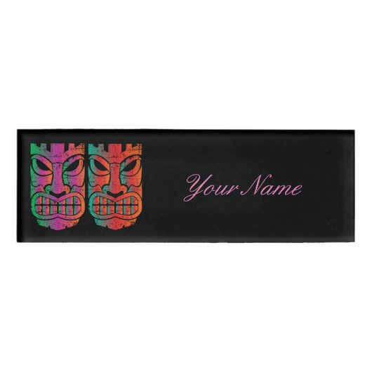 Twin Tiki Skulptur Thunder_Cove Namenschild (Vorderseite)