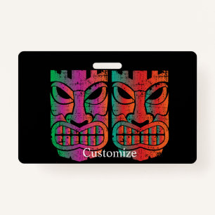 Twin Tiki Skulpturen Thunder_Cove Abzeichen Holder Ausweis