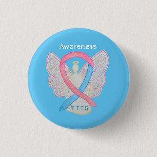 Twin to Twin Transfusion TTTS Awareness Ribbon But Button