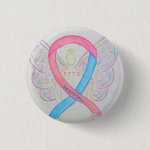 Twin to Twin Transfusion TTTS Awareness Ribbon But Button
