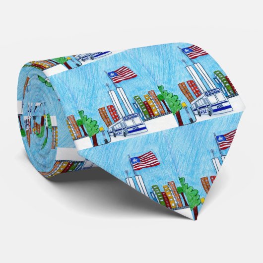 Twin Tower Krawatte (Gerollt)