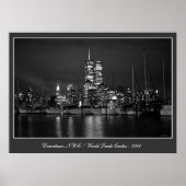 Twin Towers by Night Poster (Vorne)