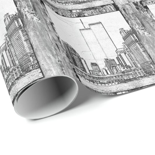 Twin Towers Geschenkpapier (Rolleneckpunkt)