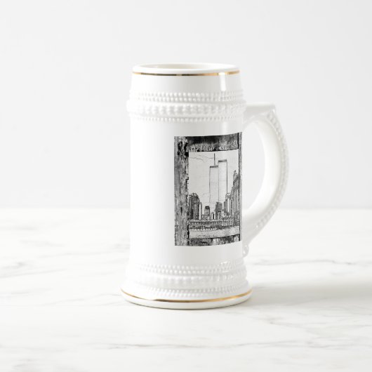 Twin Towers New York Bierglas (VorderseiteRechts)