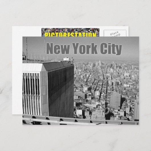 Twin Towers World Trade Center NYC Postkarte (Vorne/Hinten)