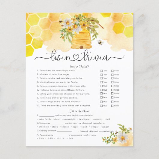 Twin Trivia Honey Bee Baby Shooting Game (Vorderseite)