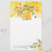 Twin Trivia Sweet as Can Bee Baby Shower Game (Rückseite)