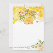 Twin Trivia Sweet as Can Bee Baby Shower Game Einladung (Rückseite)