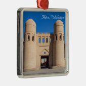 Twin-turreted West Gate - Chiwa, Usbekistan Ornament Aus Metall (Rechts)