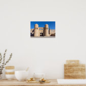 Twin-turreted West Gate - Chiwa, Usbekistan Poster (Küche)