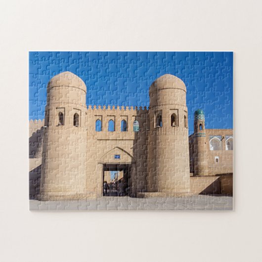 Twin-turreted West Gate - Chiwa, Usbekistan Puzzle (Horizontal)
