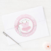 Twin Tutu Polka Dot Jumper & Winter Snowflake Runder Aufkleber (Umschlag)