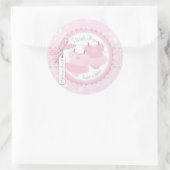 Twin Tutu Polka Dot Jumpers & Winter Snowflake Runder Aufkleber (Tasche)