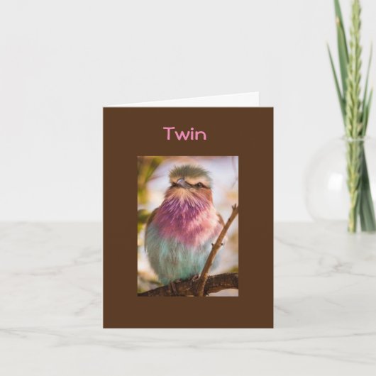 **TWIN** TWEETEND HAPPY BIRTHDAY CARD KARTE (Vorderseite)