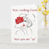 ***TWIN*** UMSTELLUNG **39*** FEIERN SIE IHREN GEB KARTE (Gelbe Blume)