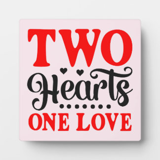 Twin Valentines- Two Hearts One Love  Fotoplatte
