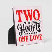 Twin Valentines- Two Hearts One Love  Fotoplatte (Vorderseite)