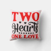 Twin Valentines- Two Hearts One Love Pillow Kissen (Rückseite)
