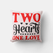 Twin Valentines- Two Hearts One Love Pillow Kissen (Vorderseite)