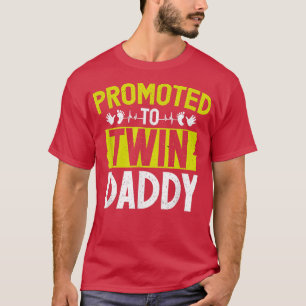 Twin Vater Promoted Schwangerschaft Ankündigung Ba T-Shirt