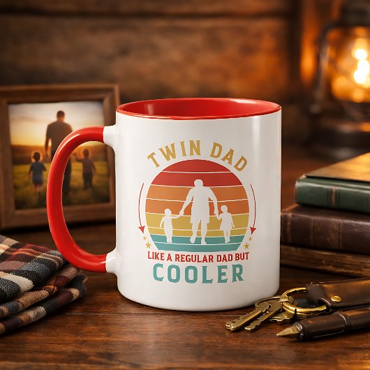 Twin Vater Retro Sunset Coffee Tasse